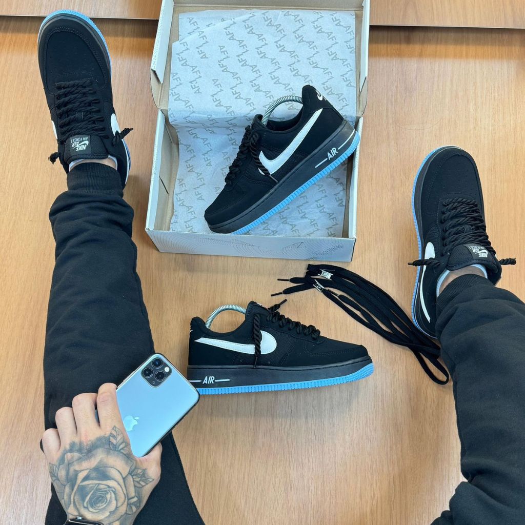 Nike Air Force - Black Blue