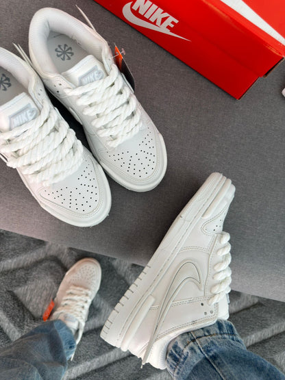 Dunk low twist branco branco